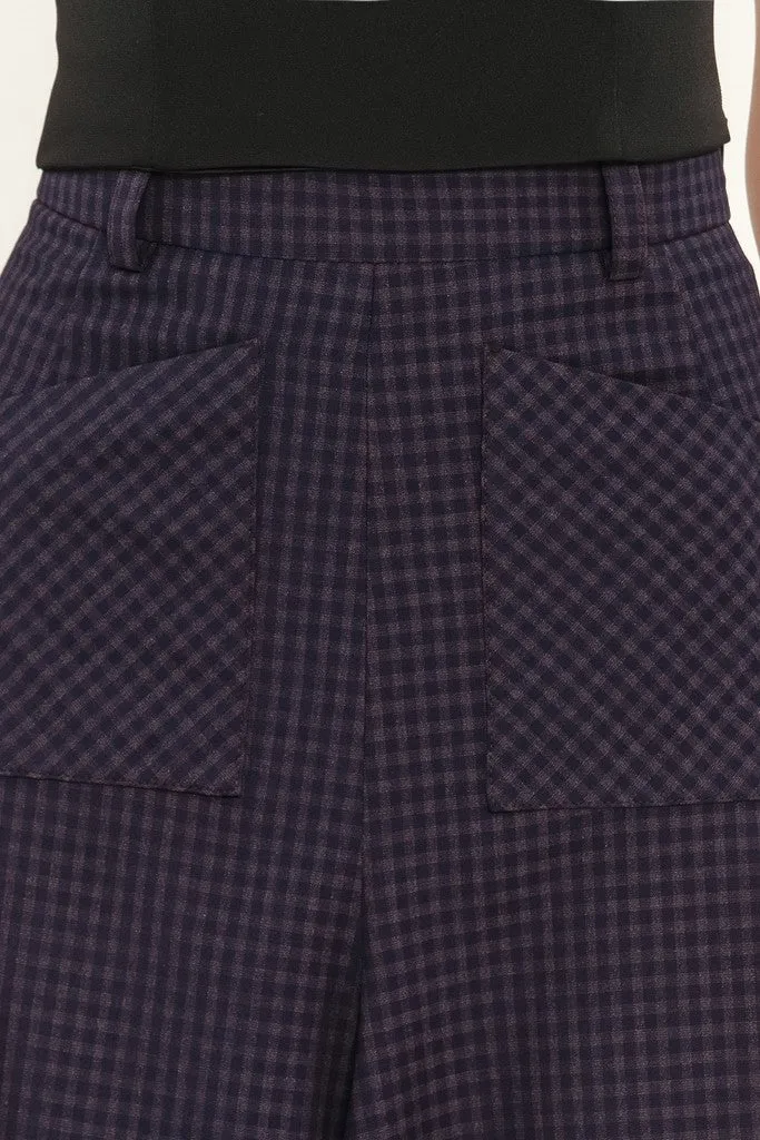 Purple Elegant Day Godet Maxi Skirt with Pockets