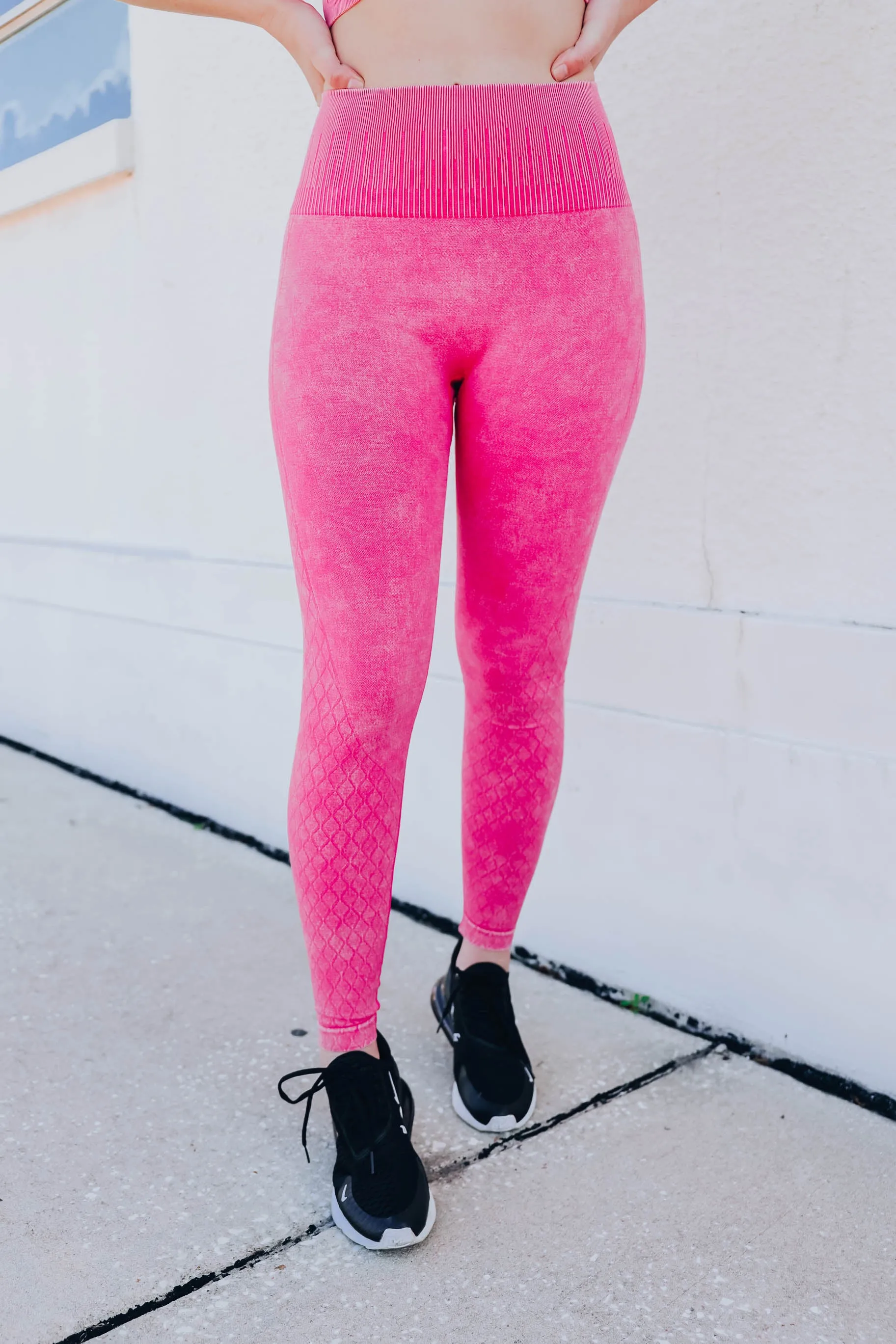 Pushin' The Limit Leggings S-3X - Hot Pink