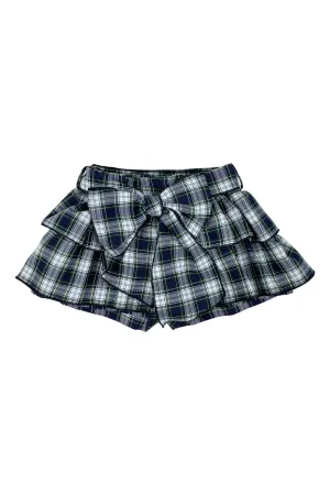 "Annie" Navy & Green Tartan Skort