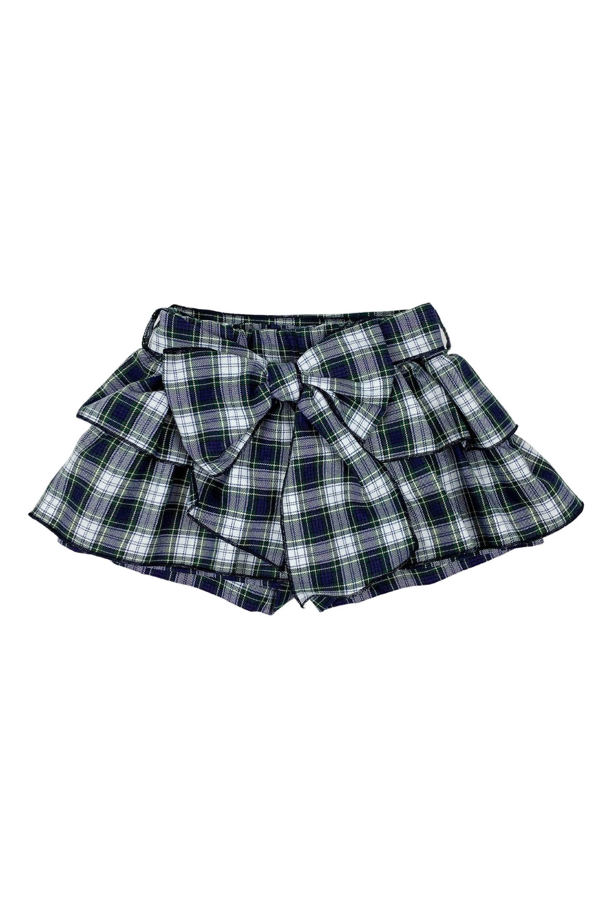 "Annie" Navy & Green Tartan Skort
