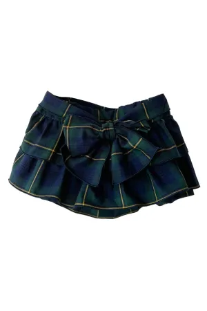 "Cordelia" Green & Navy Tartan Skort
