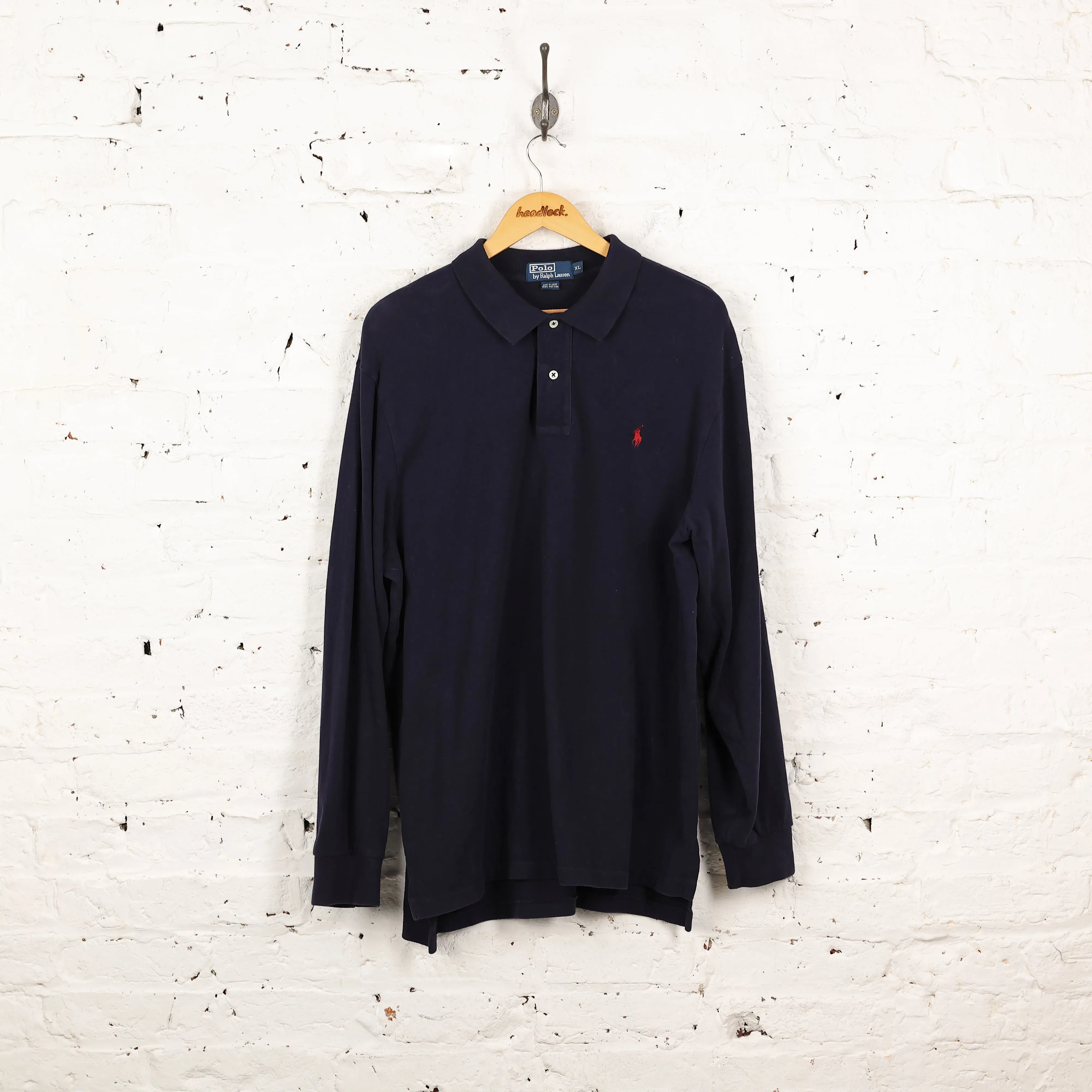Ralph Lauren Long Sleeve Polo Shirt - Blue - XL