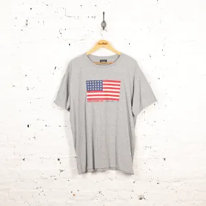 Ralph Lauren Polo Jeans American Flag T Shirt - Grey - L