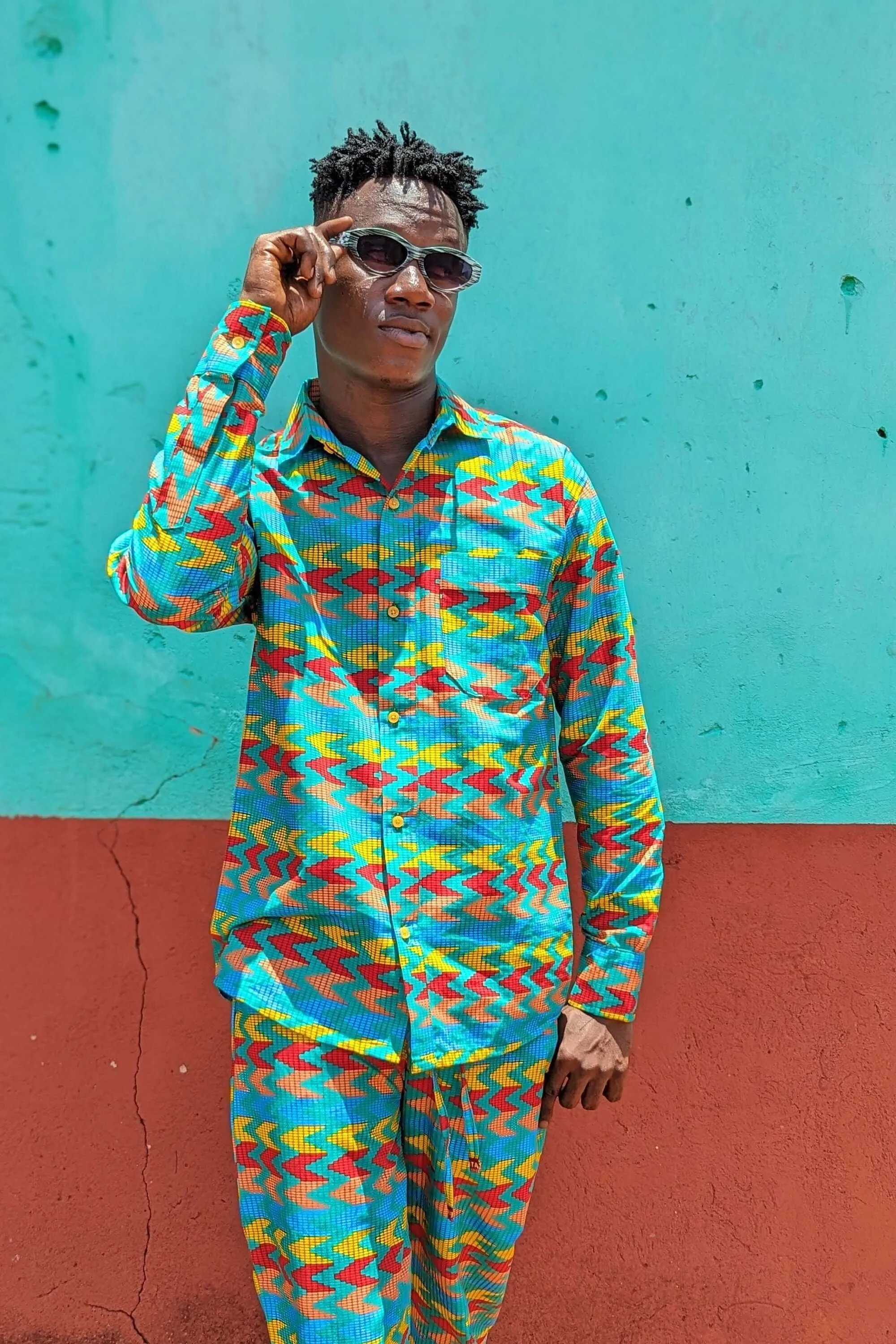Rebels Republic African Print Long Sleeve Shirt