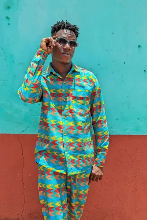 Rebels Republic African Print Long Sleeve Shirt