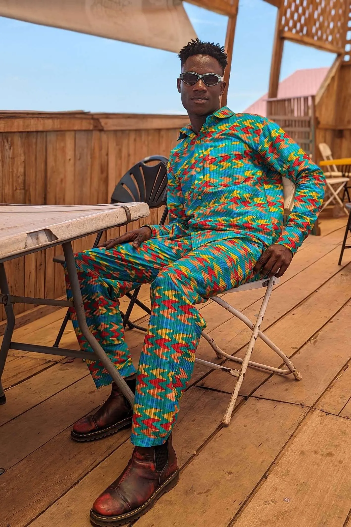 Rebels Republic African Print Long Sleeve Shirt