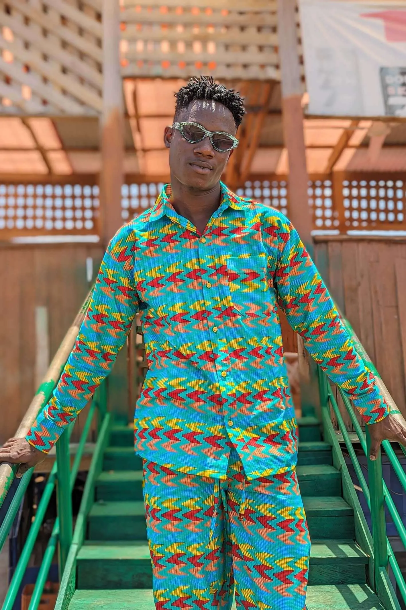 Rebels Republic African Print Long Sleeve Shirt