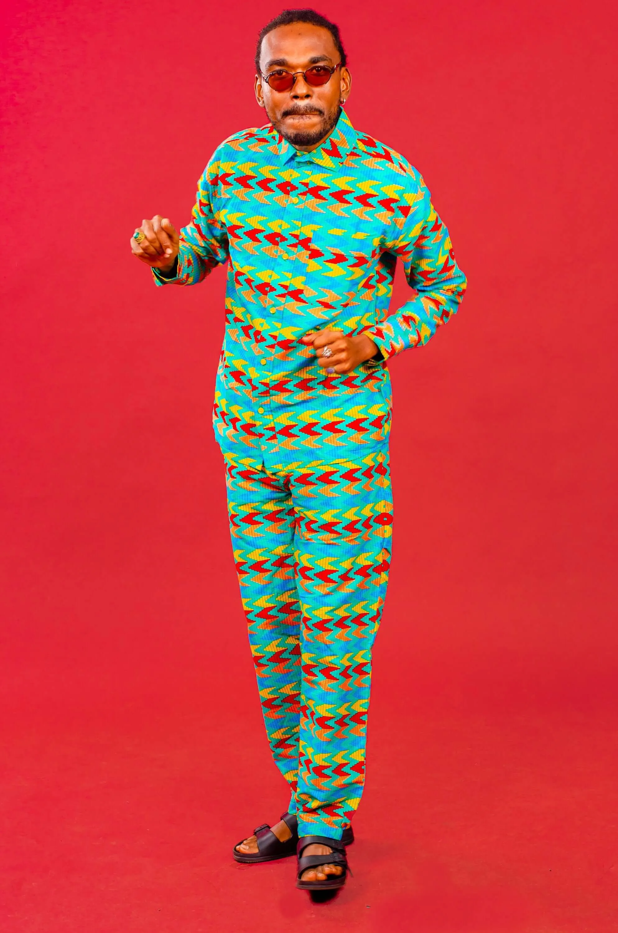 Rebels Republic African Print Long Sleeve Shirt