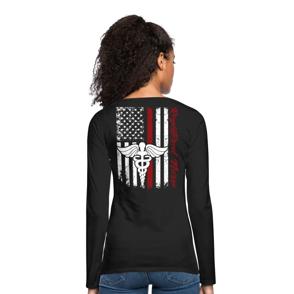 Registered Nurse Flag Women's Premium Long Sleeve T-Shirt  (CK7000)
