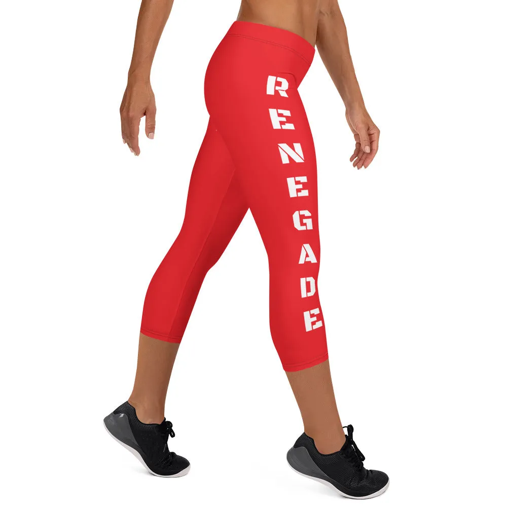 Renegade Red Runner Capri Leggings