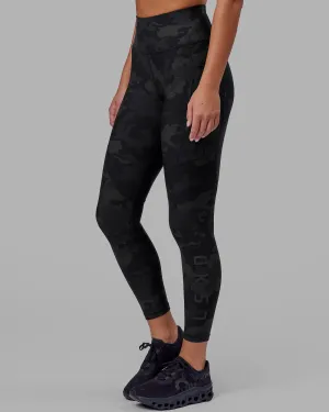 Rep 7/8 Length Tight - Black-Camo