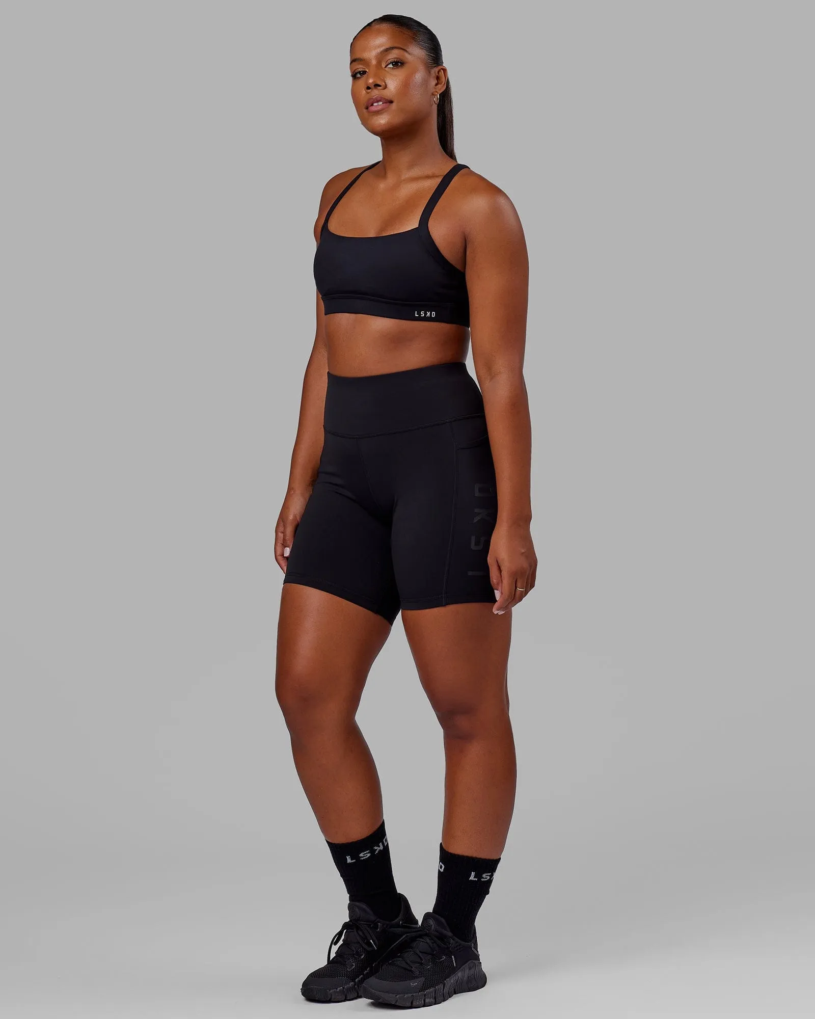 Rep Mid Short Tight - Black-Black