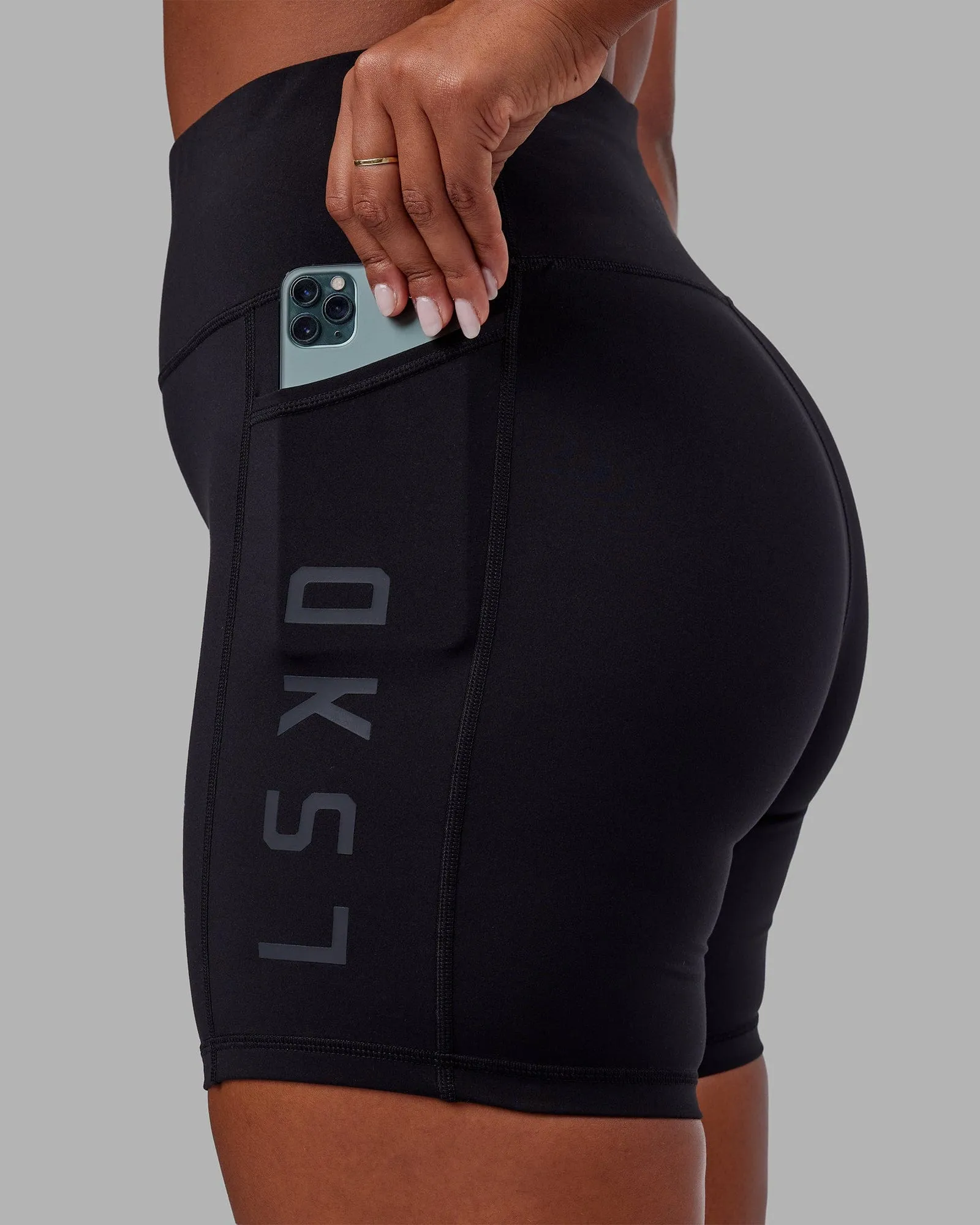Rep Mid Short Tight - Black-Black