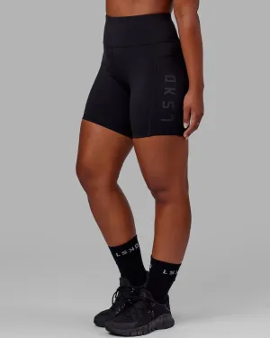 Rep Mid Short Tight - Black-Black
