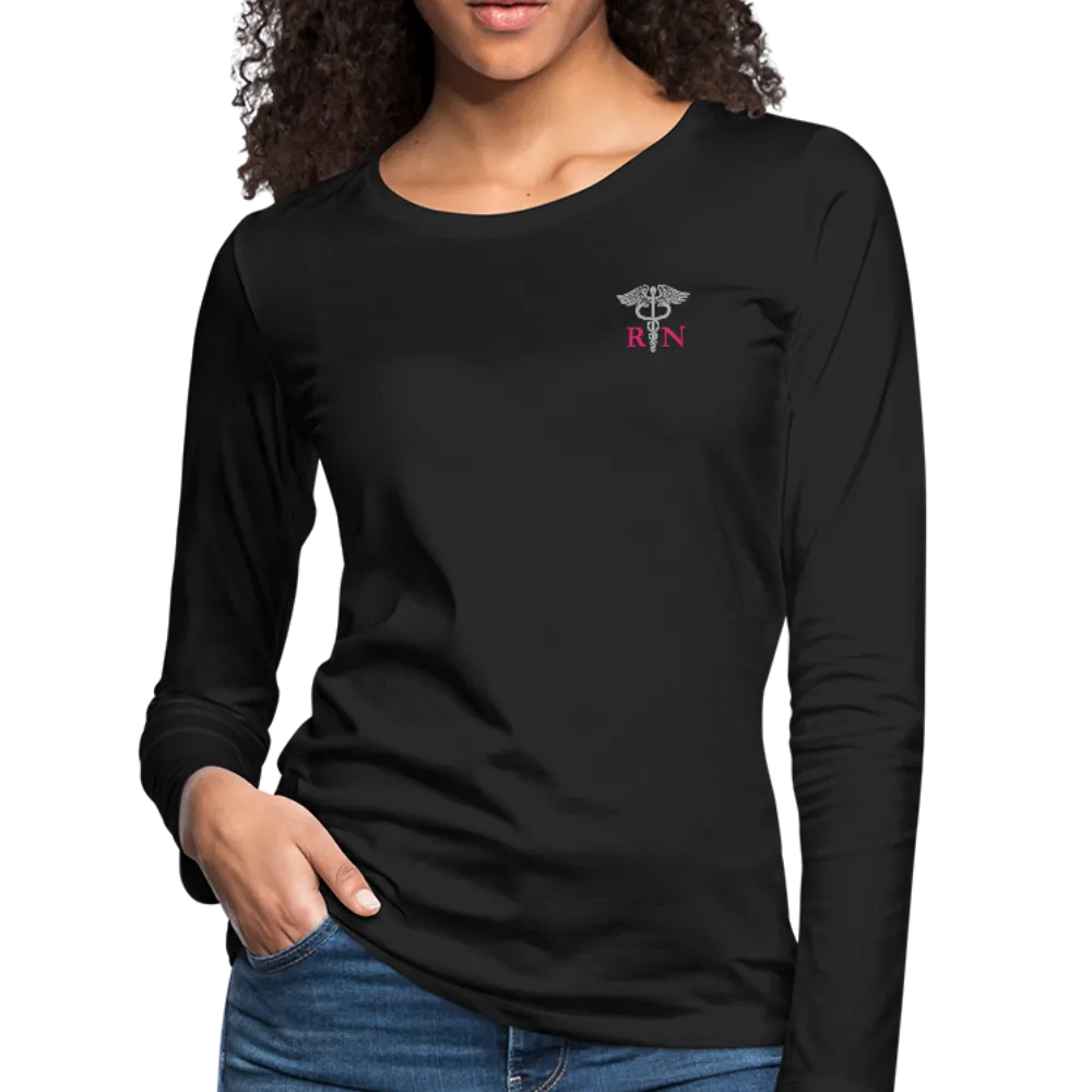 RN Nurse Flag American Nurse Women's Premium Long Sleeve T-Shirt (CK1816)