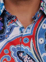 Robert Graham Devil's Treasure Paisley Long Sleeve Shirt Size Large
