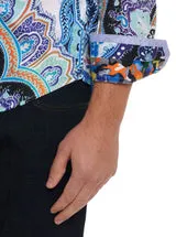 Robert Graham Devil's Treasure Paisley Long Sleeve Shirt Size Large