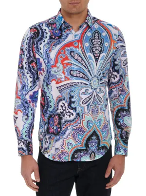 Robert Graham Devil's Treasure Paisley Long Sleeve Shirt Size Large