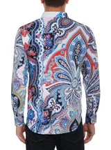 Robert Graham Devil's Treasure Paisley Long Sleeve Shirt Size XXL