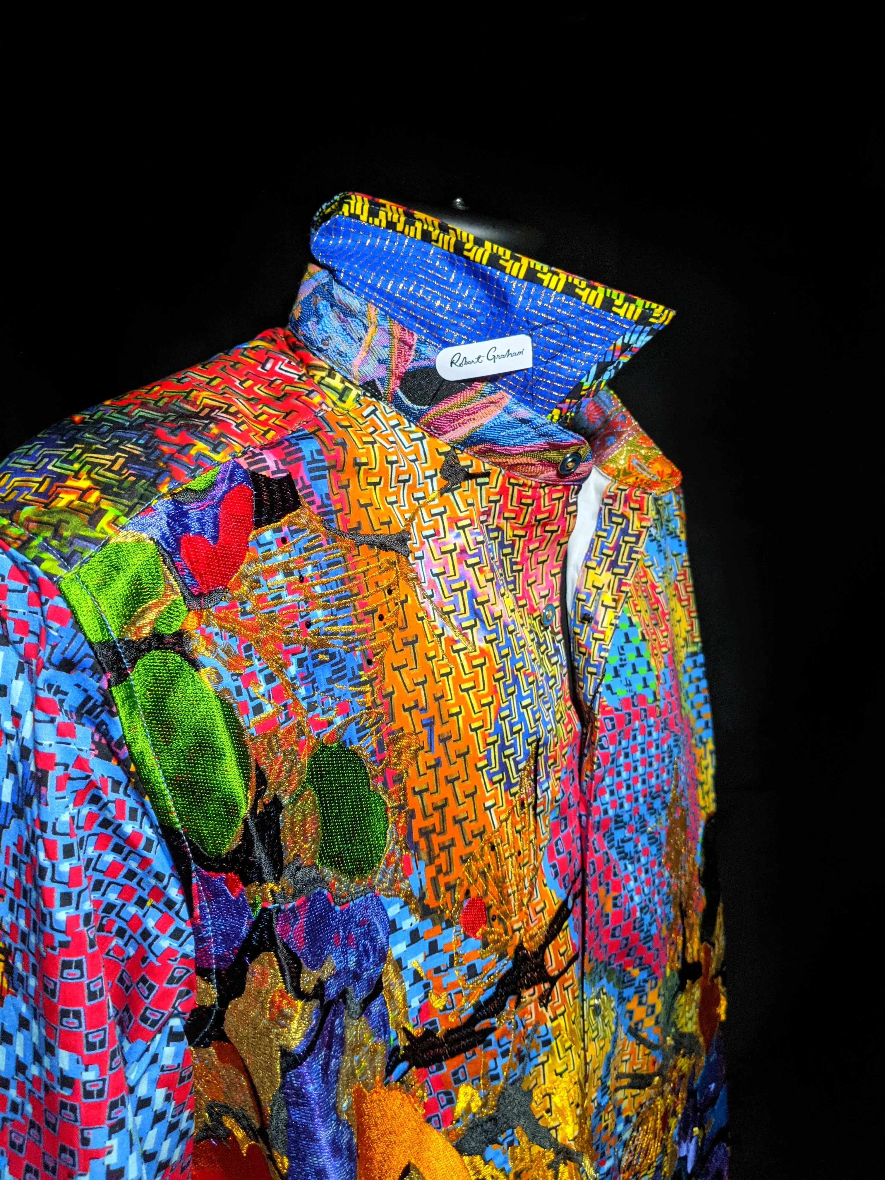 Robert Graham Hot Shot Embroidered Shirt Size Medium
