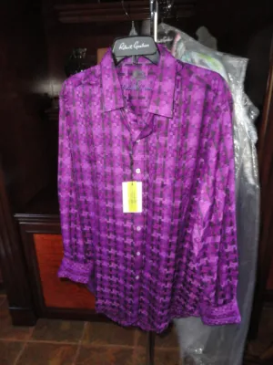 Robert Graham Pepys Street Large Size Long Sleeve Shirt New with Tags