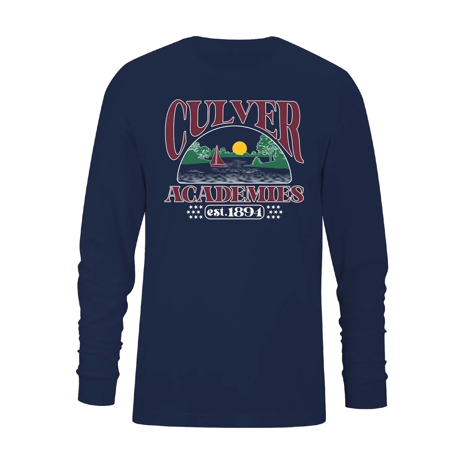 Sailing Under the Stars Long Sleeve Tee - Navy