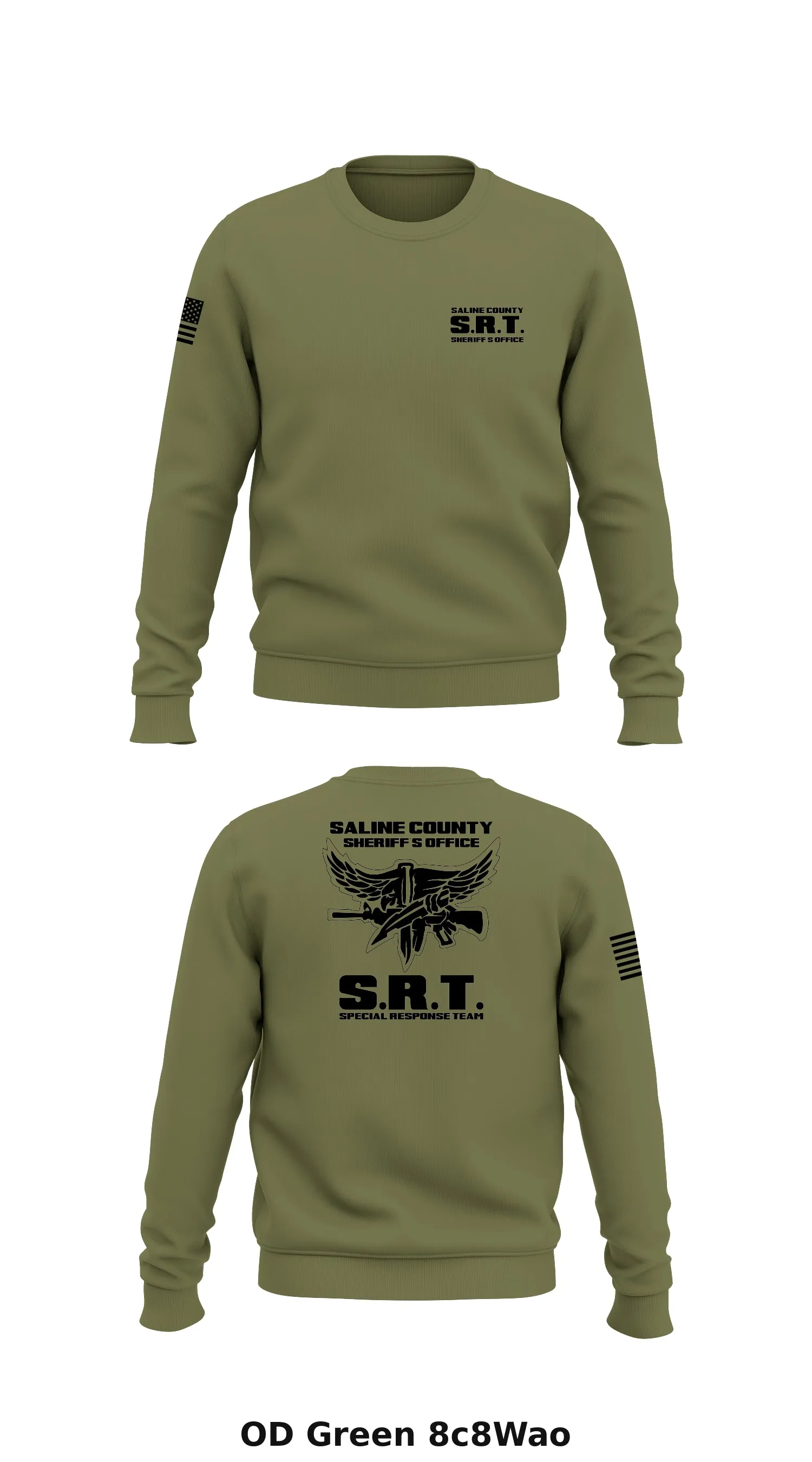 Saline County Special Response Team Store 1 Core Men's Crewneck Performance Sweatshirt - 8c8Wao