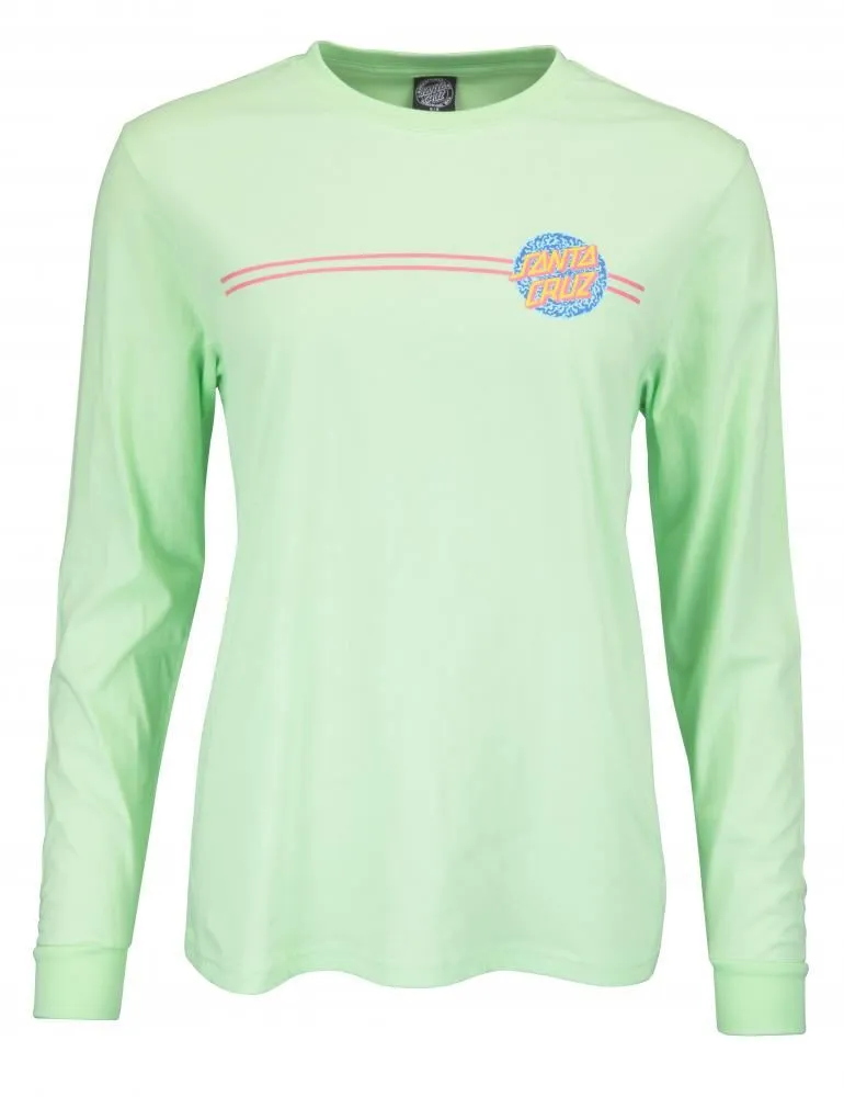 Santa Cruz Womens L/S T-Shirt Ocscure Dot L/S T-Shirt - Green Ash