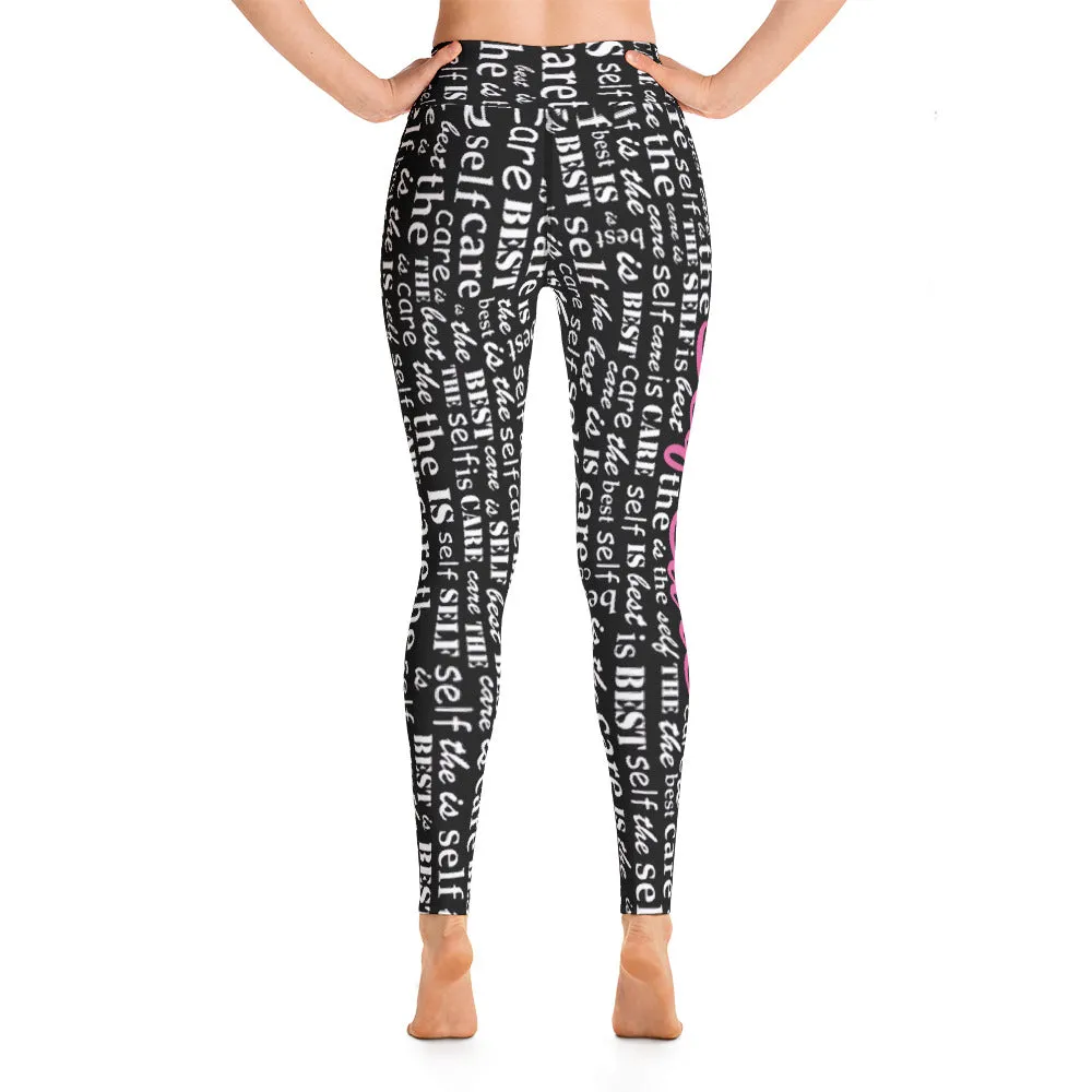 Self Care Word Cloud Leggings