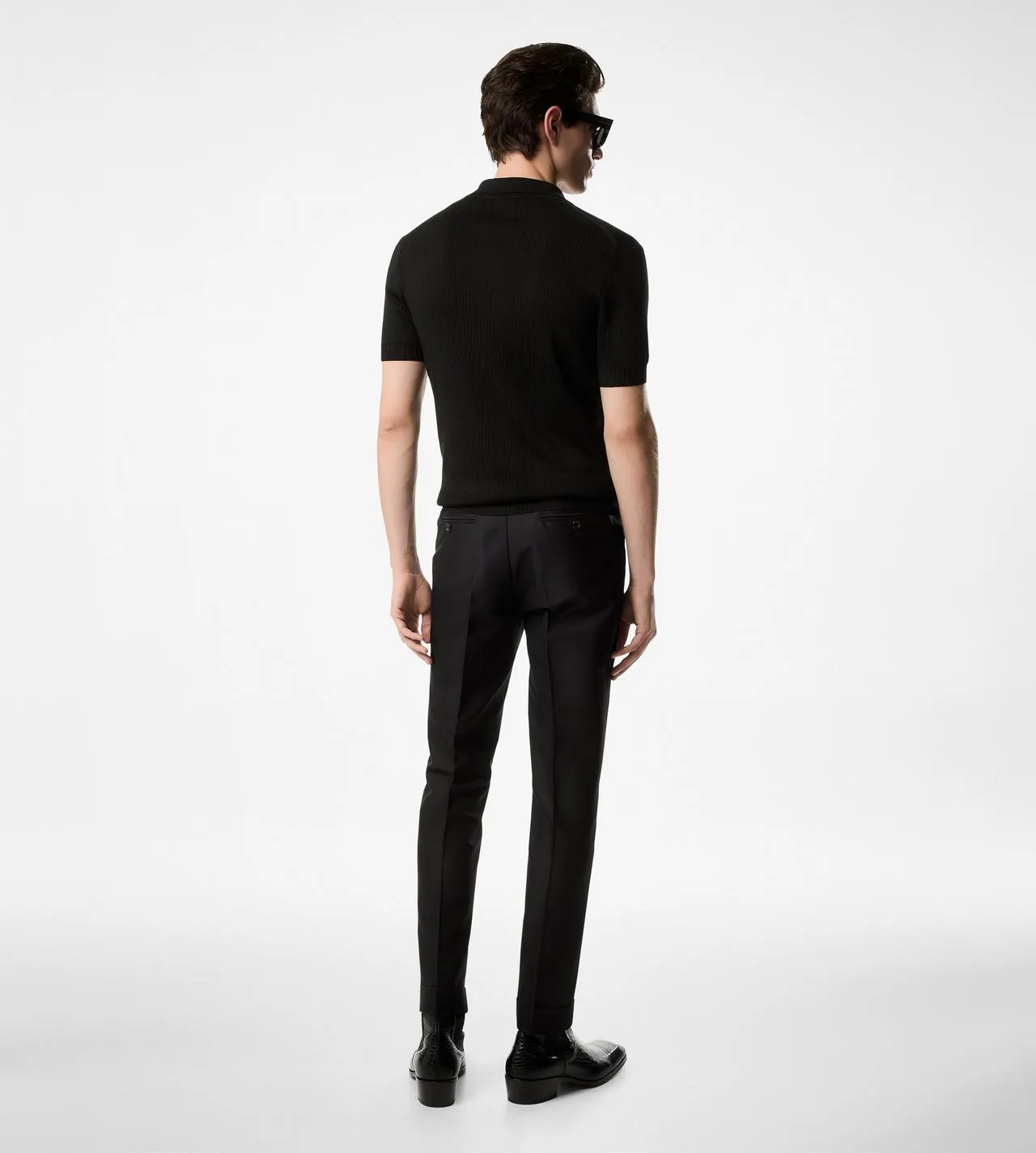 Silk Blend Wide Rib Polo