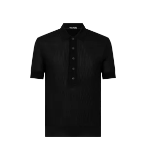 Silk Blend Wide Rib Polo