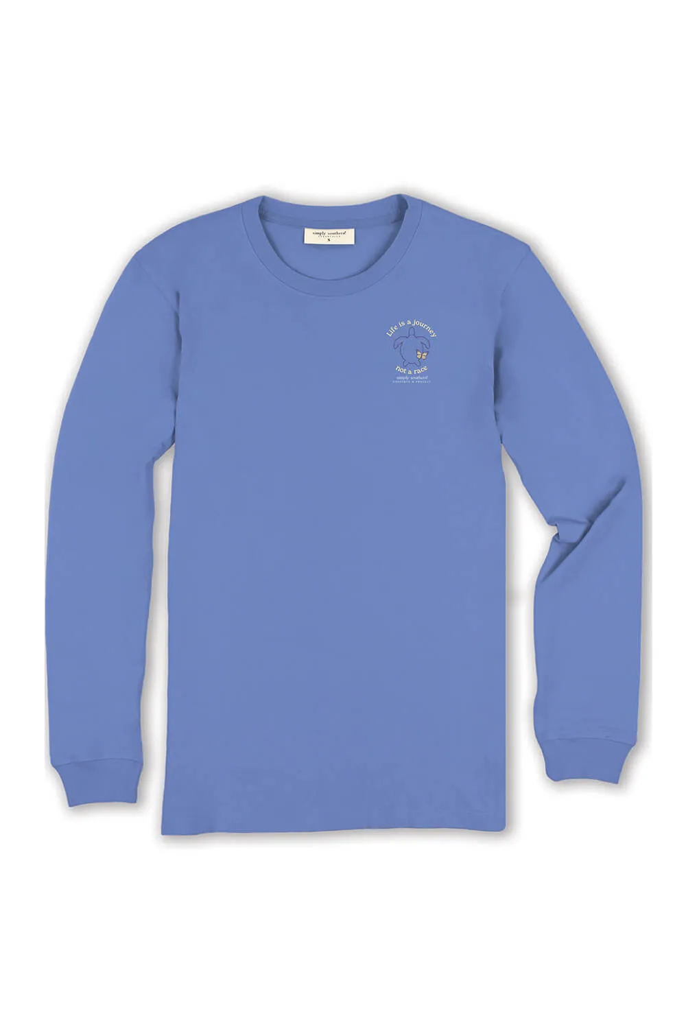 Simply Southern Long Sleeve Life is a Journey Not A Race Turtle T-shirt for Women in Vista | LS-TRACKT8-JOURNEY-VISTA