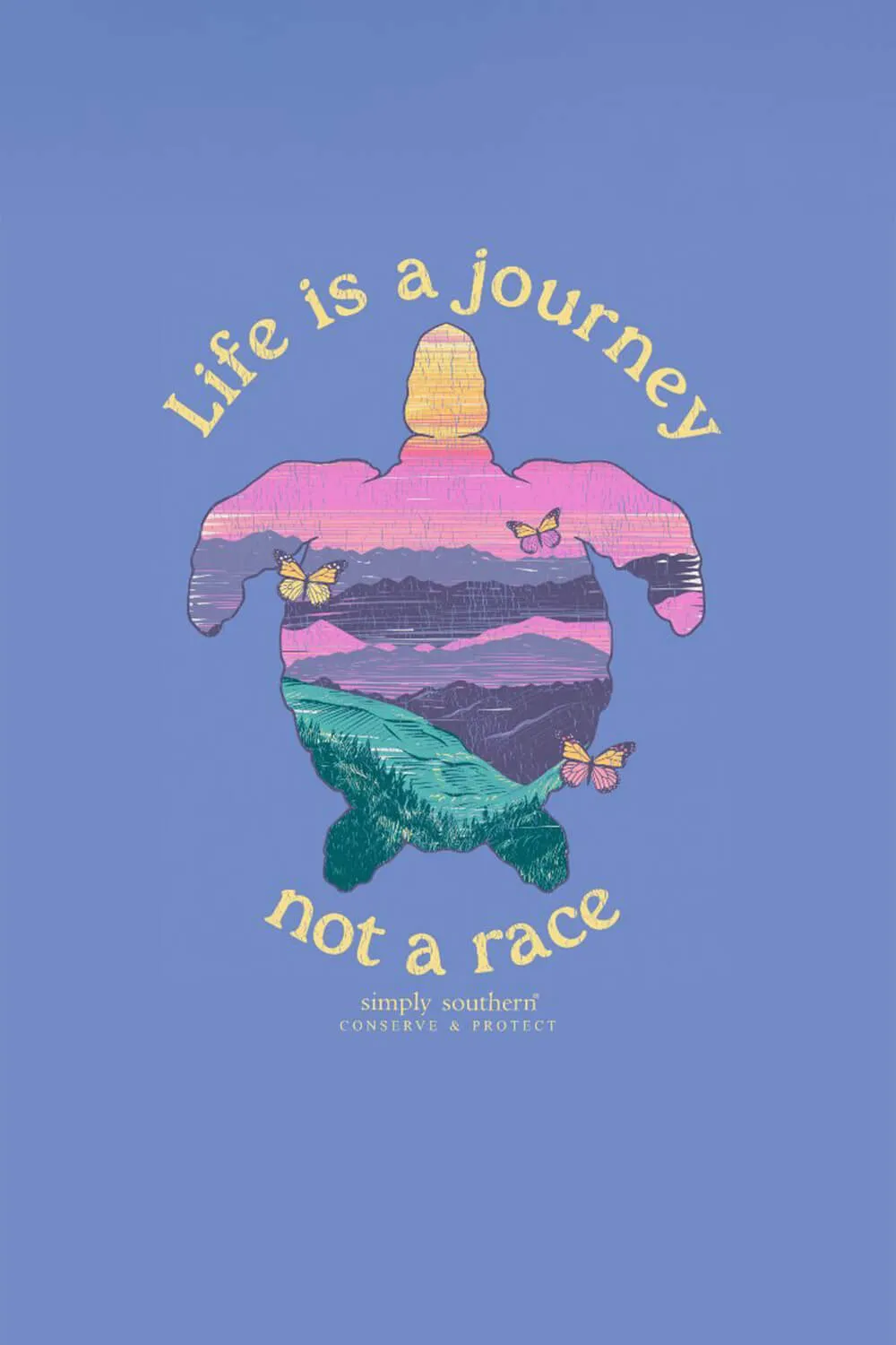 Simply Southern Long Sleeve Life is a Journey Not A Race Turtle T-shirt for Women in Vista | LS-TRACKT8-JOURNEY-VISTA
