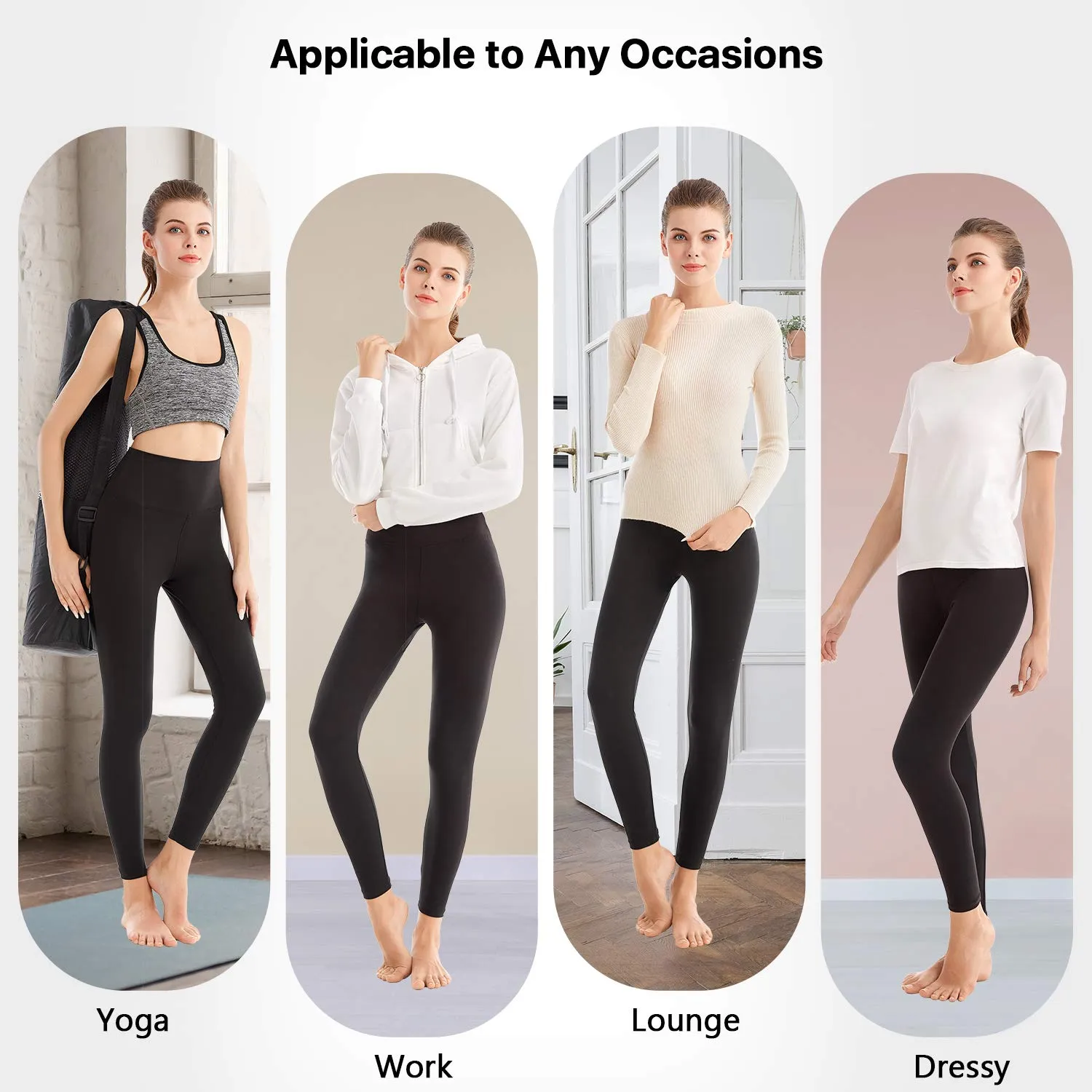 SINOPHANT High Waisted Leggings for Women - Full Length Capri Buttery Soft Yoga Pants for Workout Athletic(Full ArmyGreen,S-M)