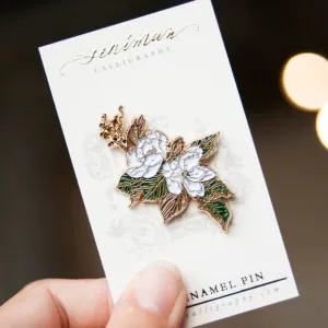 SOUTHERN MAGNOLIA GOLD SOFT ENAMEL PIN