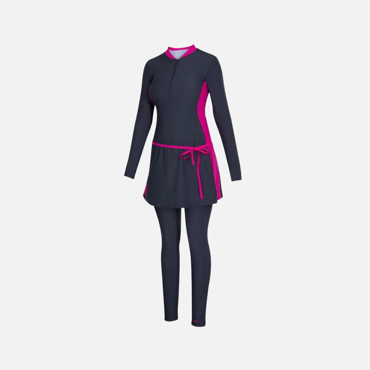 Speedo Adult Female 2Pc Full Body Suit -Oxid Grey/Electric Pink