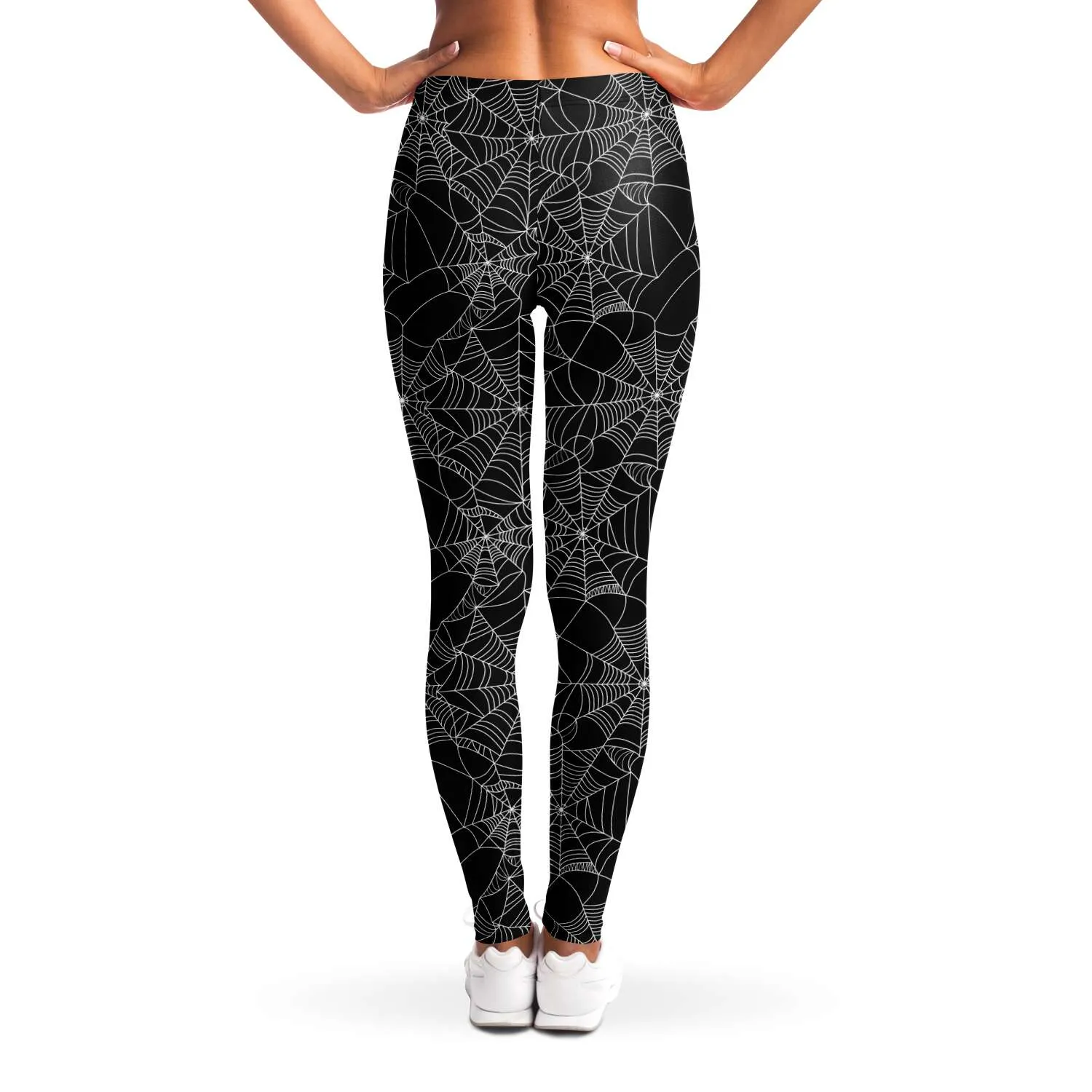 Spiderweb Leggings Black and White Squat Proof