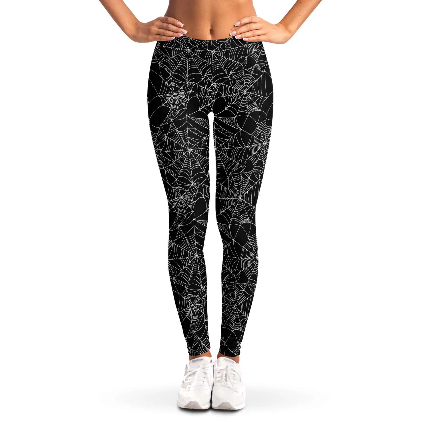 Spiderweb Leggings Black and White Squat Proof