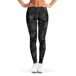 Spiderweb Leggings Black and White Squat Proof