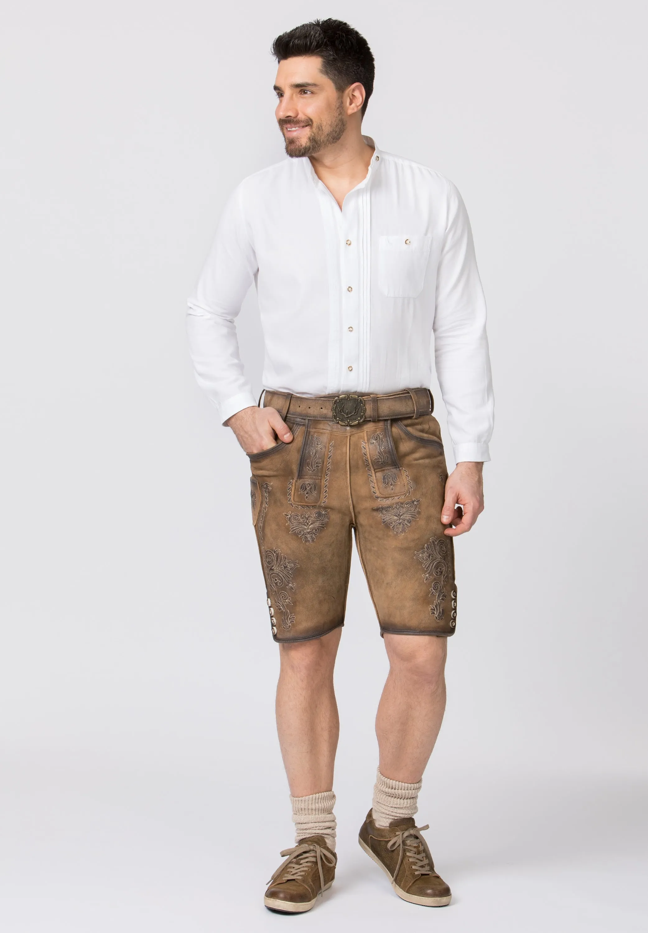 Stockerpoint Traditional "Leon" Weiss Long Sleeve Shirt (closeout)