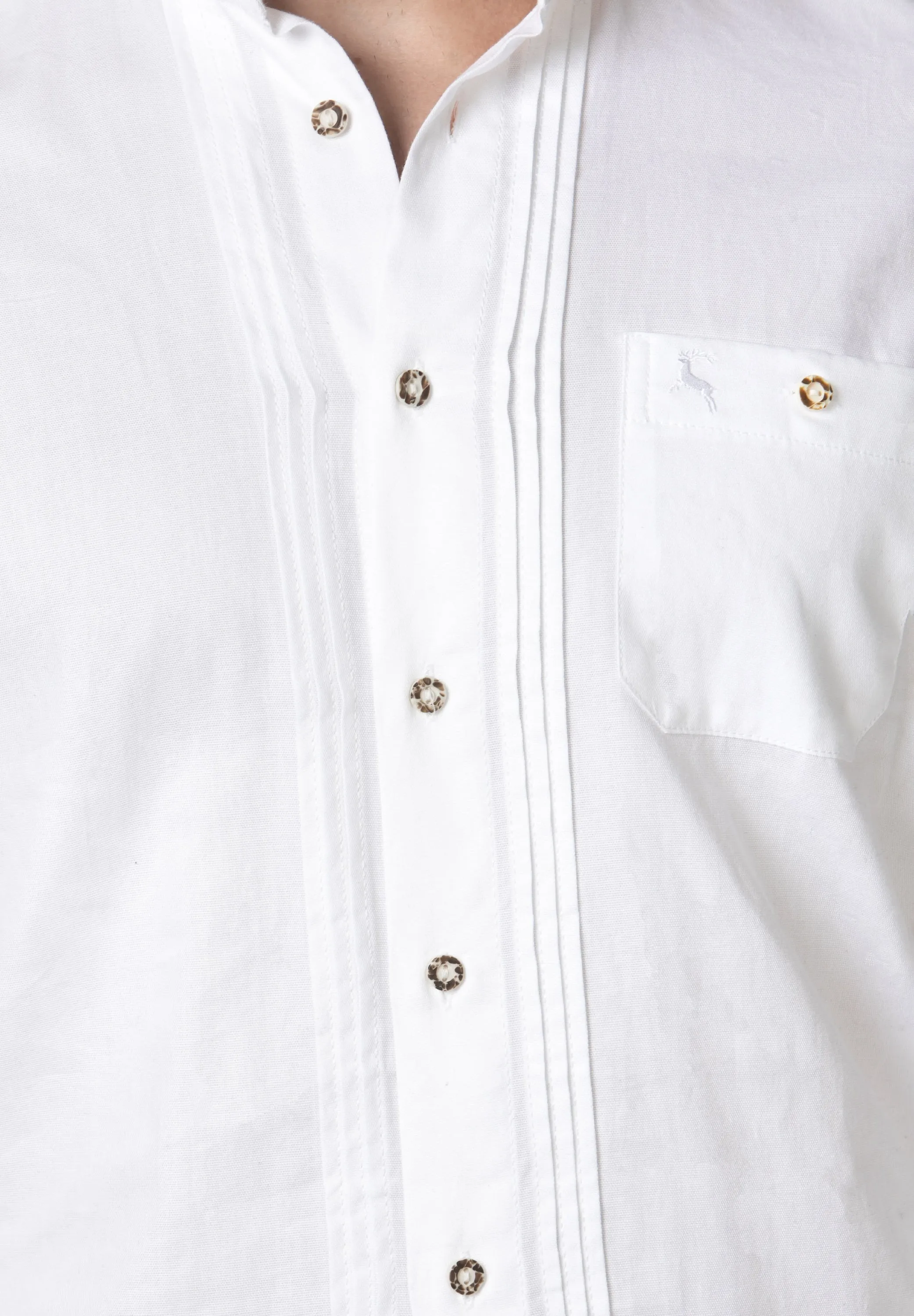 Stockerpoint Traditional "Leon" Weiss Long Sleeve Shirt (closeout)