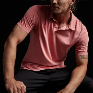 Sueded Jersey Polo - Flamingo Pigment