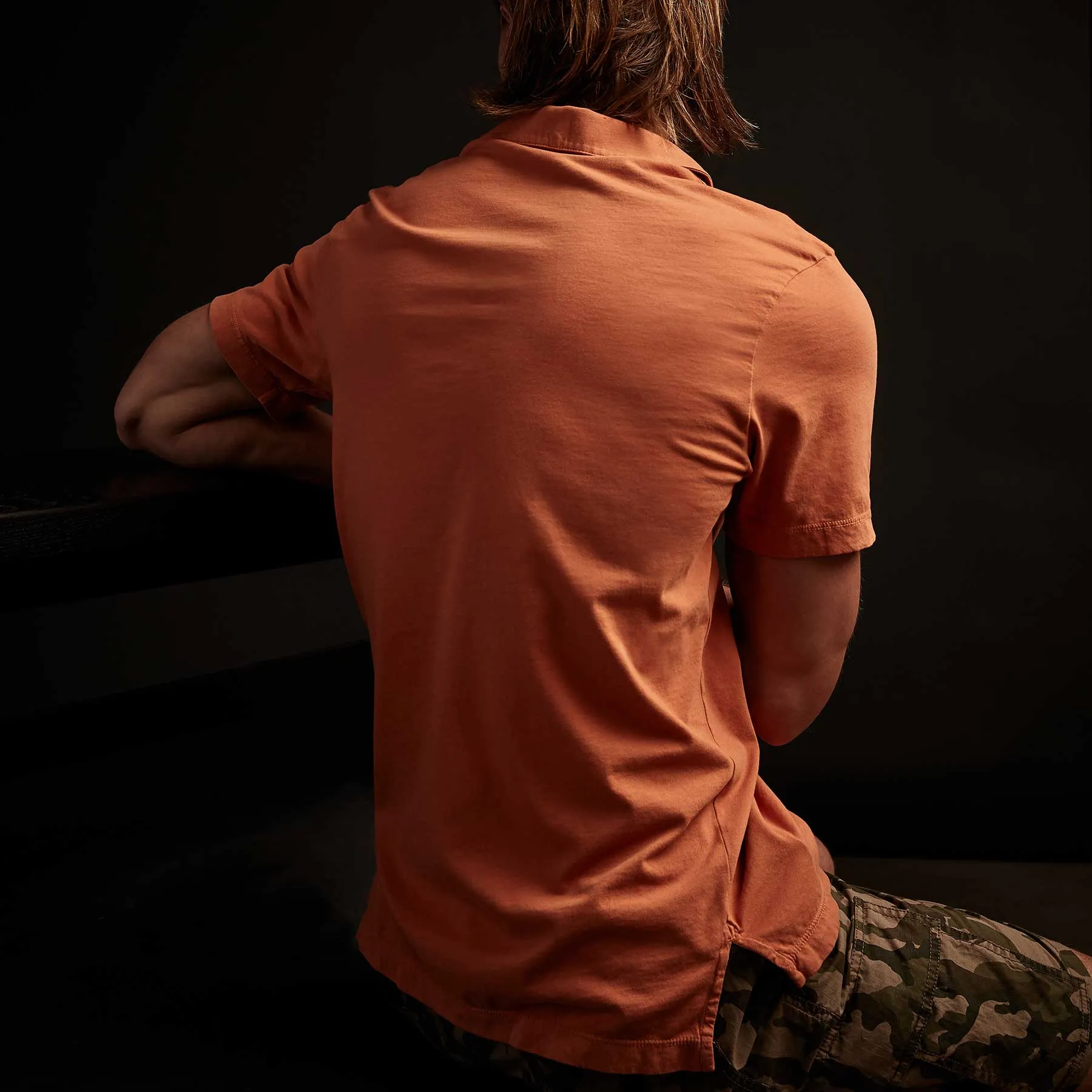 Sueded Jersey Polo - Sunburst