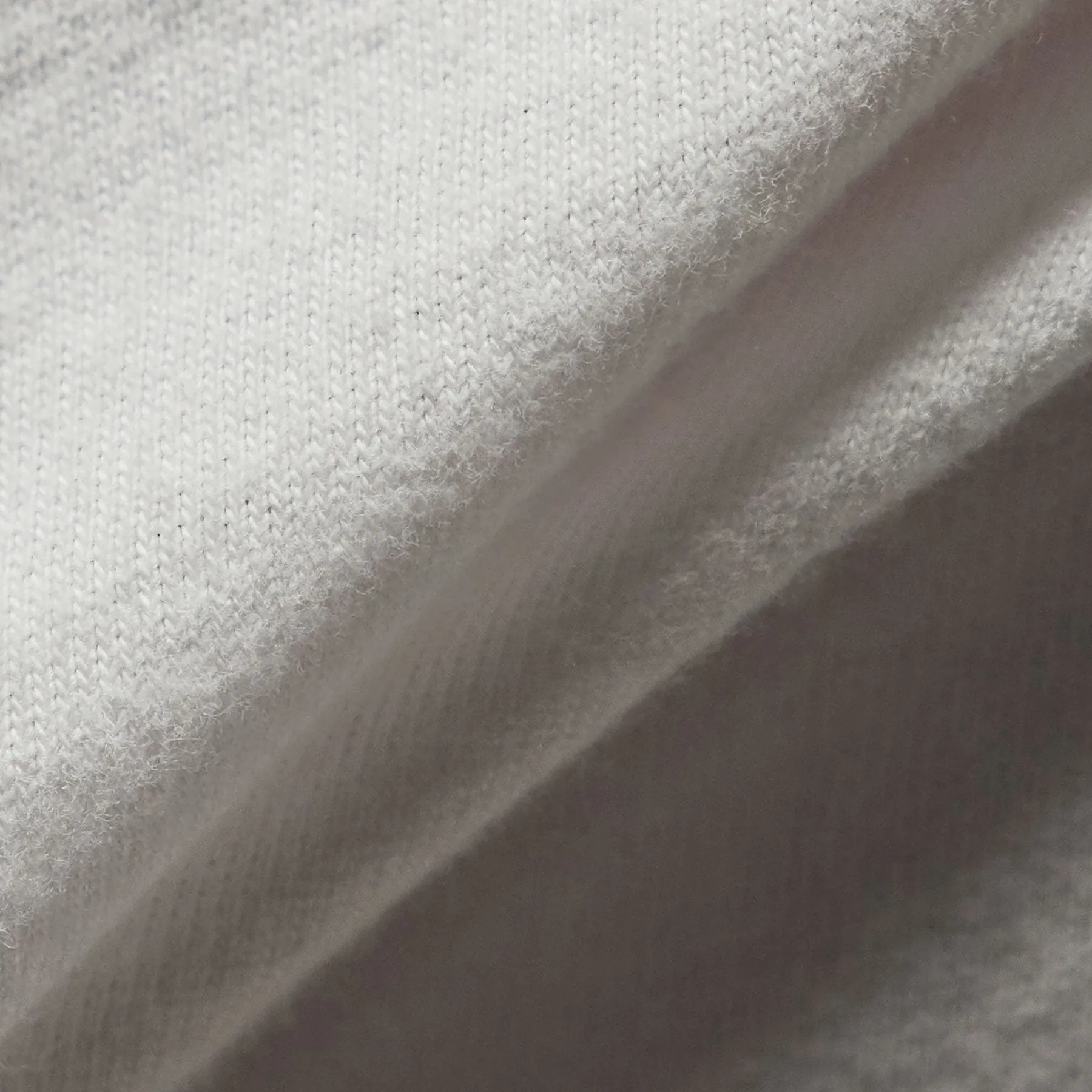 Sueded Jersey Polo - White
