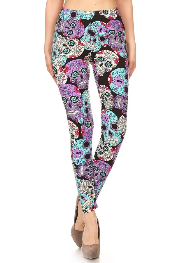 Sugar Skulls Premium Leggings