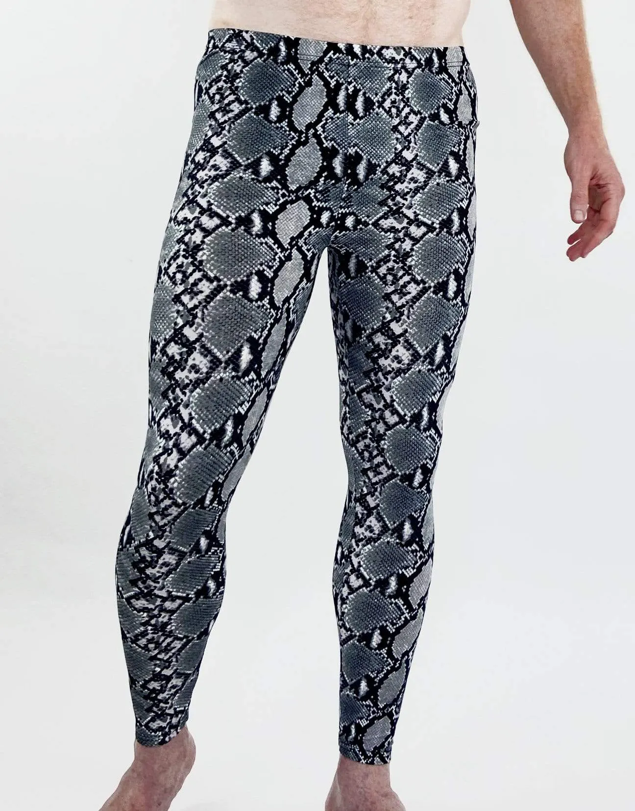 Super Stretch Grey Snake Unisex Leggings