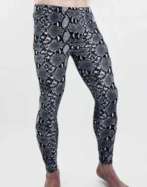 Super Stretch Grey Snake Unisex Leggings