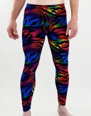 Super Stretch Vibrant Zebra Unisex Leggings
