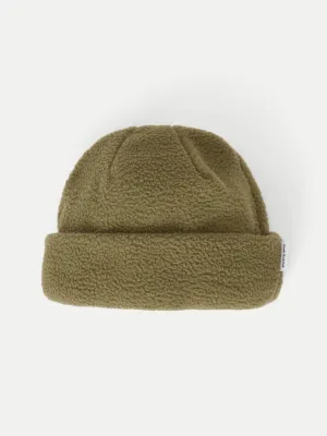 The Polar Fleece Beanie in Dark Olive