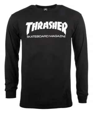 Thrasher Long Sleeve T-Shirt Skate Mag - Black